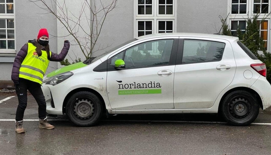 Norlandia hjemmetjenester er en av firmaene arbeiderne streiker mot. Norlandia hjemmetjenester er en av firmaene arbeiderne streiker mot.