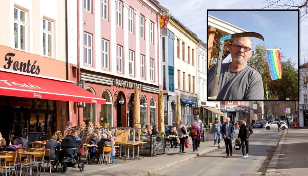 Vidar John Myklebust synes det er synd om Grünerløkka bare skal romme de som er unge og trendy. Vidar John Myklebust synes det er synd om Grünerløkka bare skal romme de som er unge og trendy.