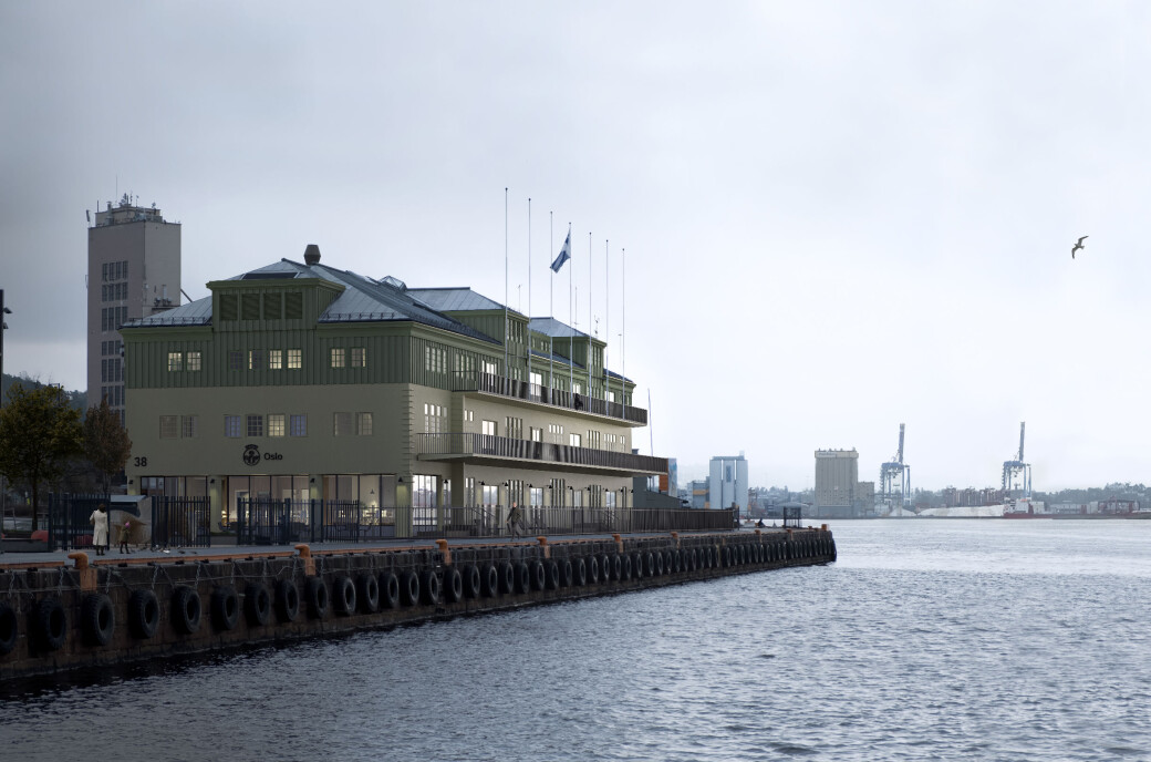 Illustrasjon av Oslo Havns lokaler i Skur 38 slik det vil se ut etter rehabiliteringen som er ferdig i 2022. Illustrasjon av Oslo Havns lokaler i Skur 38 slik det vil se ut etter rehabiliteringen som er ferdig i 2022.
