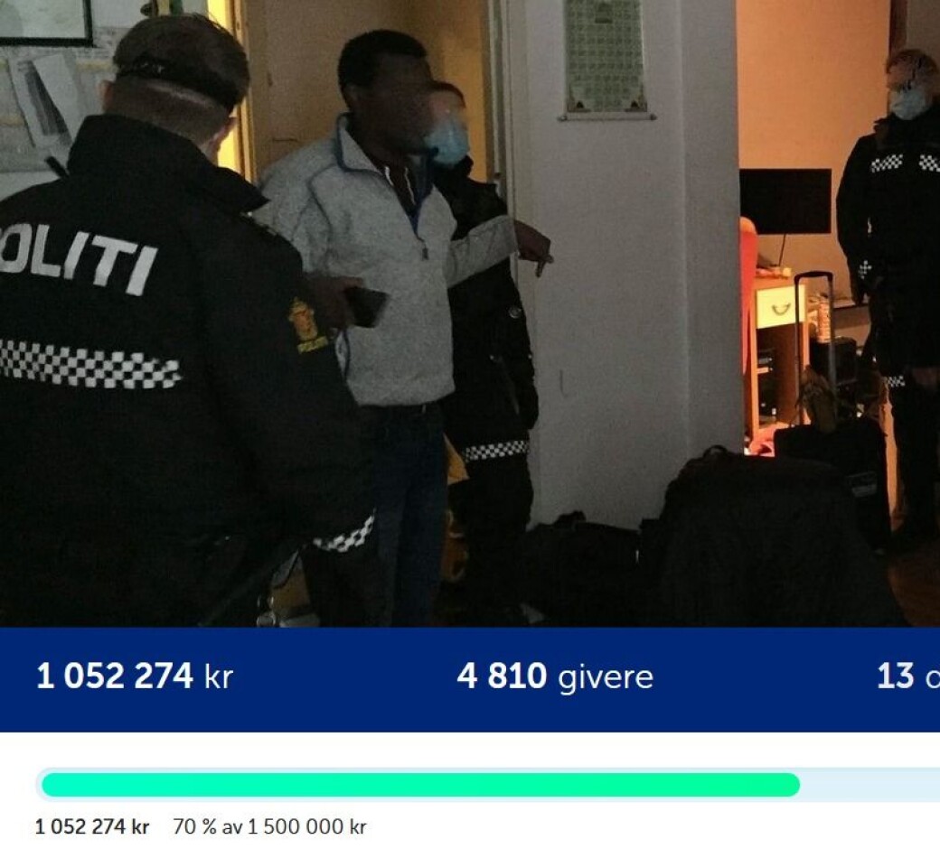 Skjermdump fra Spleis.no søndag klokken 14. Pengene bare fortsatte å strømme inn til Mohamad Jama og familien på Tøyen. Skjermdump fra Spleis.no søndag klokken 14. Pengene bare fortsatte å strømme inn til Mohamad Jama og familien på Tøyen.