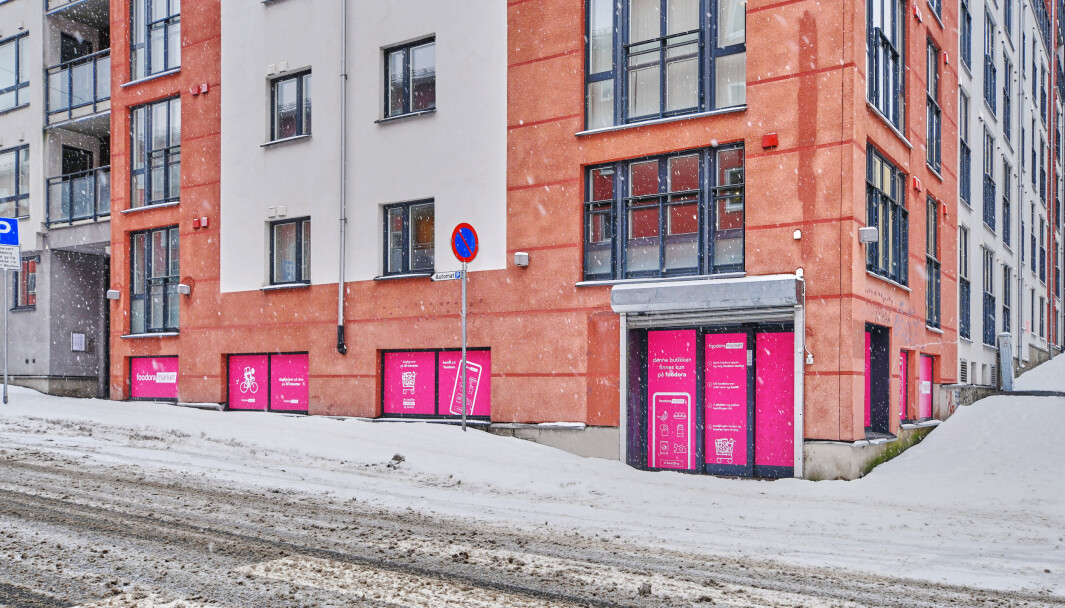 Den nye Foodora-butikken ligger på hjørnet av Vøyensvingen og Lofotgata i bydel Sagene.. Den nye Foodora-butikken ligger på hjørnet av Vøyensvingen og Lofotgata i bydel Sagene..