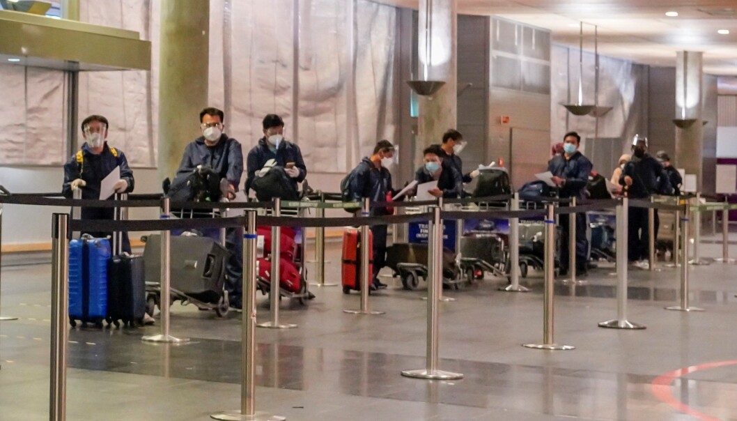 Politiet tok kontroll på den oslobosatte mannen på Gardermoen klokken 14.20, opplyste de på Twitter lørdag ettermiddag. Politiet tok kontroll på den oslobosatte mannen på Gardermoen klokken 14.20, opplyste de på Twitter lørdag ettermiddag.