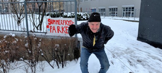 Erik og andre Ruseløkka-beboere jubler over bystyrets nei til utbygging i Sommerfrydparken