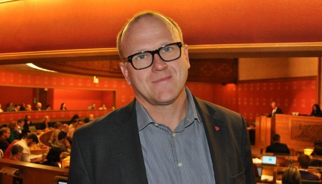 Frode Jacobsen i Oslos bystyresal før korona. Den mangeårige oslopolitikeren er også partiets gruppeleder i bystyret. Frode Jacobsen i Oslos bystyresal før korona. Den mangeårige oslopolitikeren er også partiets gruppeleder i bystyret.