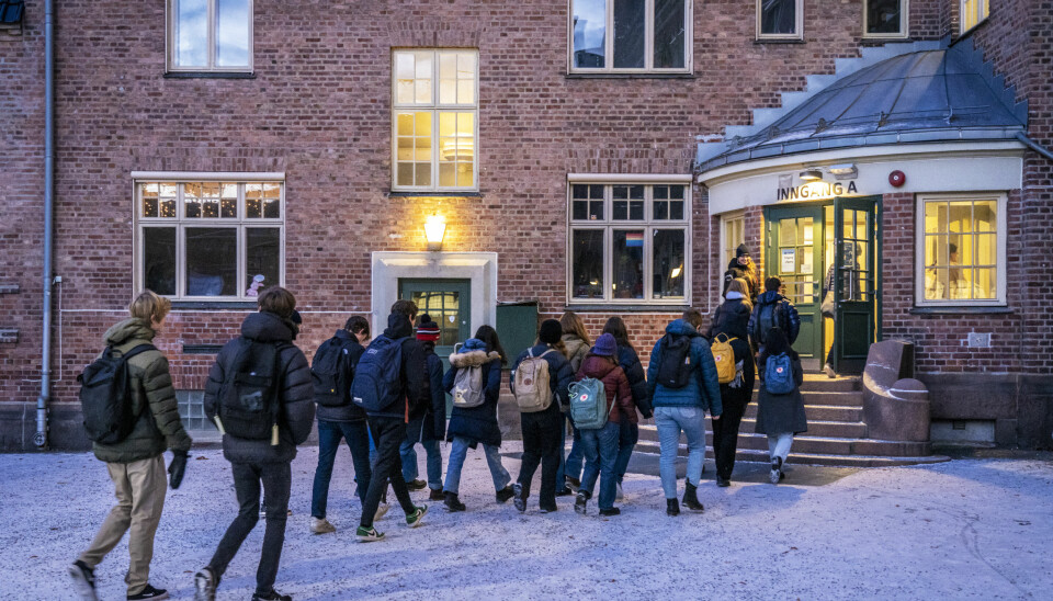 Redd barna er kritiske til at elevene ikke skal få gå på skolen. Her elever ved Fagerborg skole i bydel St. Hanshaugen.