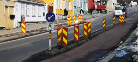 Fysisk sperre mellom kjørebane og sykkelfelt testes nå ut på Vålerenga og i Gamlebyen