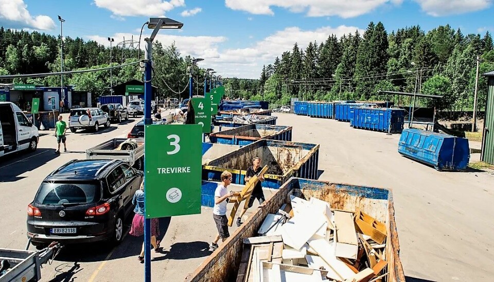 Grønnmo gjenbruksstasjon er et av de største avfallsanleggene i Oslo.