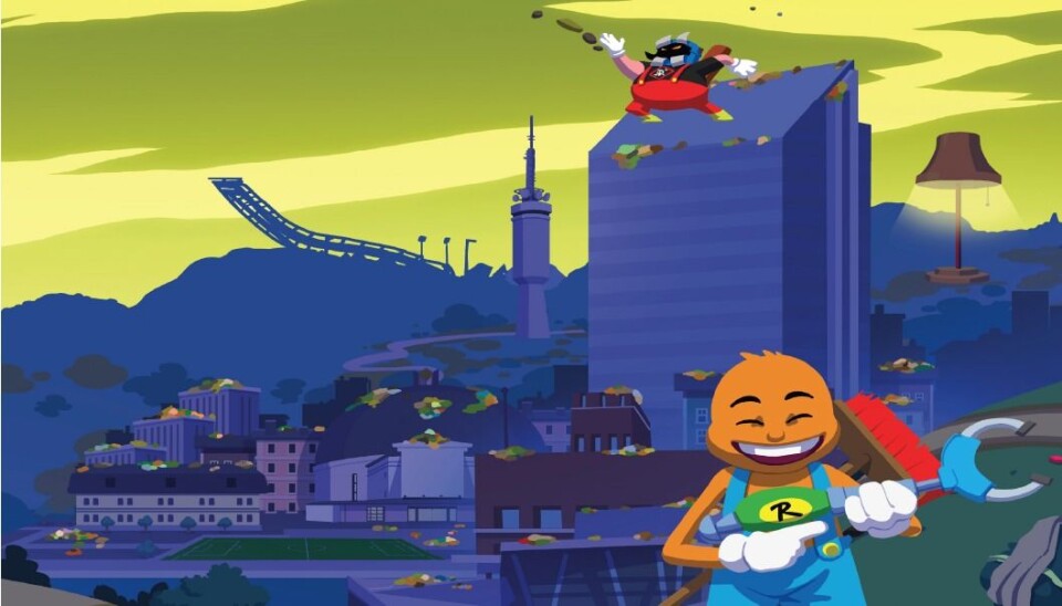 I spillet Rusken mot Fusken kan du rydde opp i Oslo.