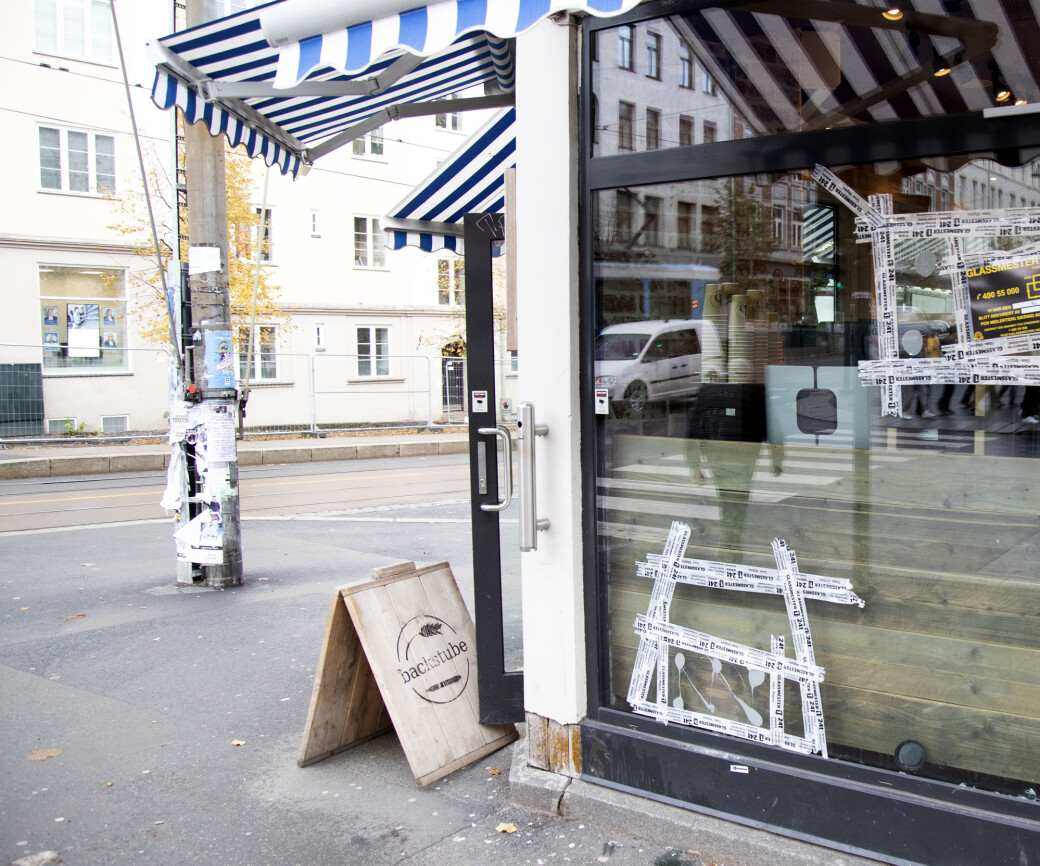 Bakeriet Backstube, som ble truffet av politiets skudd, ligger i krysset Vogts gate – Hegermanns gate på Torshov. Bakeriet Backstube, som ble truffet av politiets skudd, ligger i krysset Vogts gate – Hegermanns gate på Torshov.