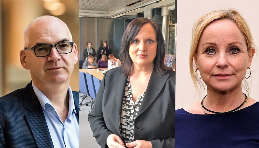 Forhandlingslederne Erik Graff, fra Akademikerne, Aina Skjefstad Andersen, i Unio Oslo og Mona Bjørnstad, fra YS kommune Oslo. Forhandlingslederne Erik Graff, fra Akademikerne, Aina Skjefstad Andersen, i Unio Oslo og Mona Bjørnstad, fra YS kommune Oslo.