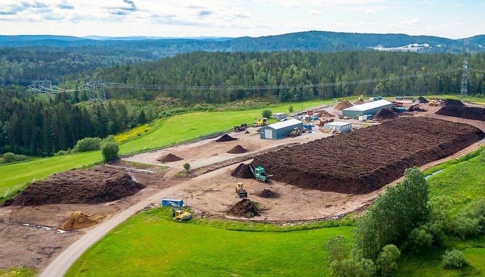 Her havner hageavfallet - Oslo kommunes komposteringsanlegg på Sørlimosen.