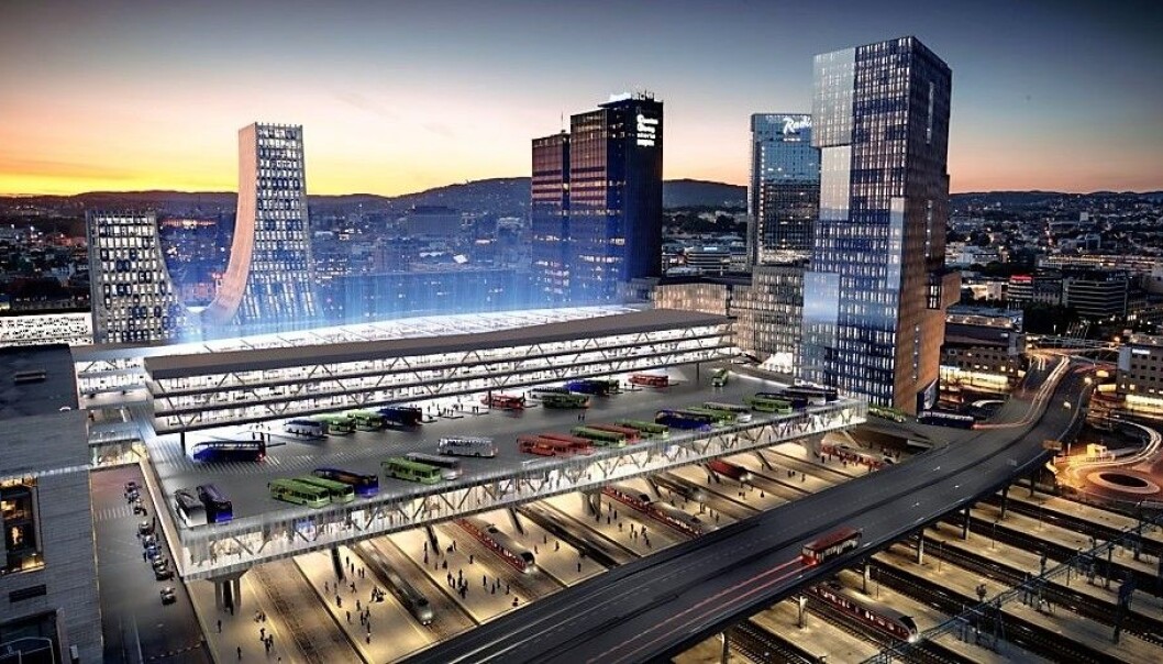Det blir ikke noe av ideen om en bussterminal over sporene på Oslo S. Det blir ikke noe av ideen om en bussterminal over sporene på Oslo S.
