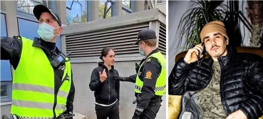 Her blir rap-artist Mikal Bøckman (33) arrestert fordi han kommenterer politiets oppførsel. Se videoen