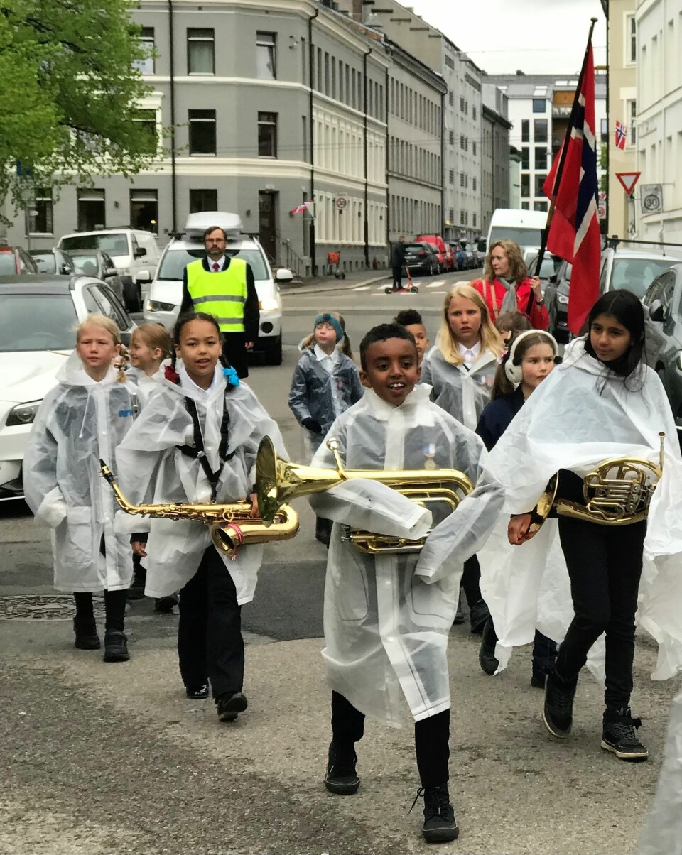 Lilleborg skoles musikkorps. Foto: Paul Torvik Nilsen