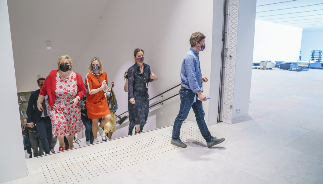 Erna Solberg synes museet virker overkommelig å komme seg rundt i. Erna Solberg synes museet virker overkommelig å komme seg rundt i.