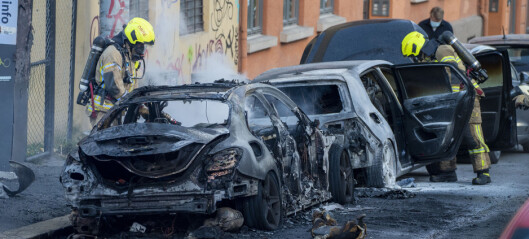 To biler brant på Enerhaugen