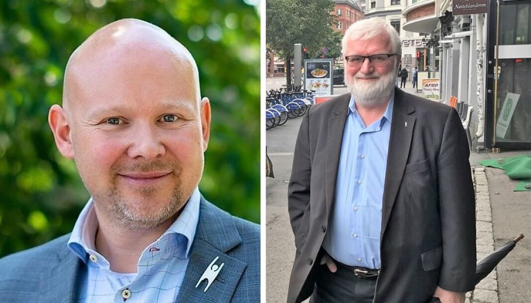 Trond Enger (til v.) og Roar Johnsen deltar gjerne i arbeidet med å utforme byens nye tros- og livssynspolitikk. Trond Enger (til v.) og Roar Johnsen deltar gjerne i arbeidet med å utforme byens nye tros- og livssynspolitikk.