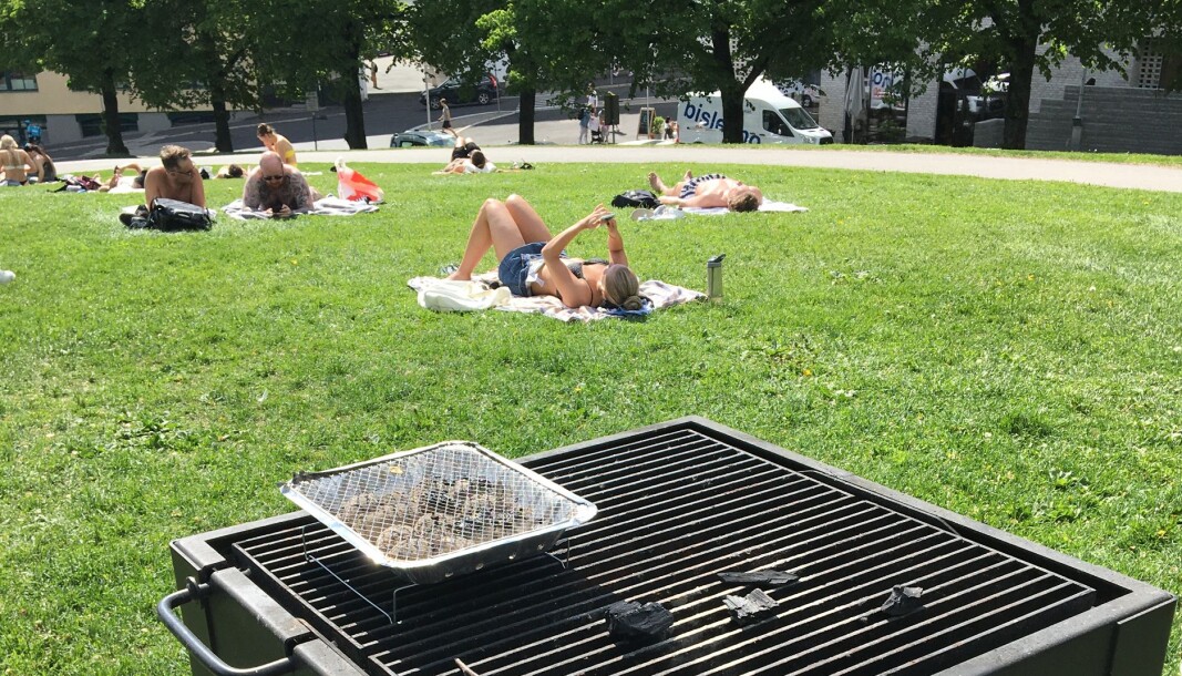 Det er nok en stund til det blir bikinivær, men de fastmonterte grillene kan brukes uansett hva du har på deg, og de står i parkene i hele byen hele året. Det er nok en stund til det blir bikinivær, men de fastmonterte grillene kan brukes uansett hva du har på deg, og de står i parkene i hele byen hele året.