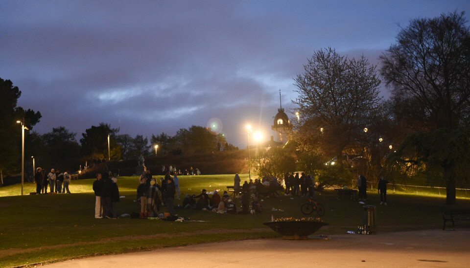 Bildet er tatt på St. Hanshaugen i slutten av april. Natt til søndag var det opp mot 3000 mennesker samlet i parken St. Hanshaugen i St. Hanshaugen bydel. Illustrasjonsfoto: Annika Byrde / NTB