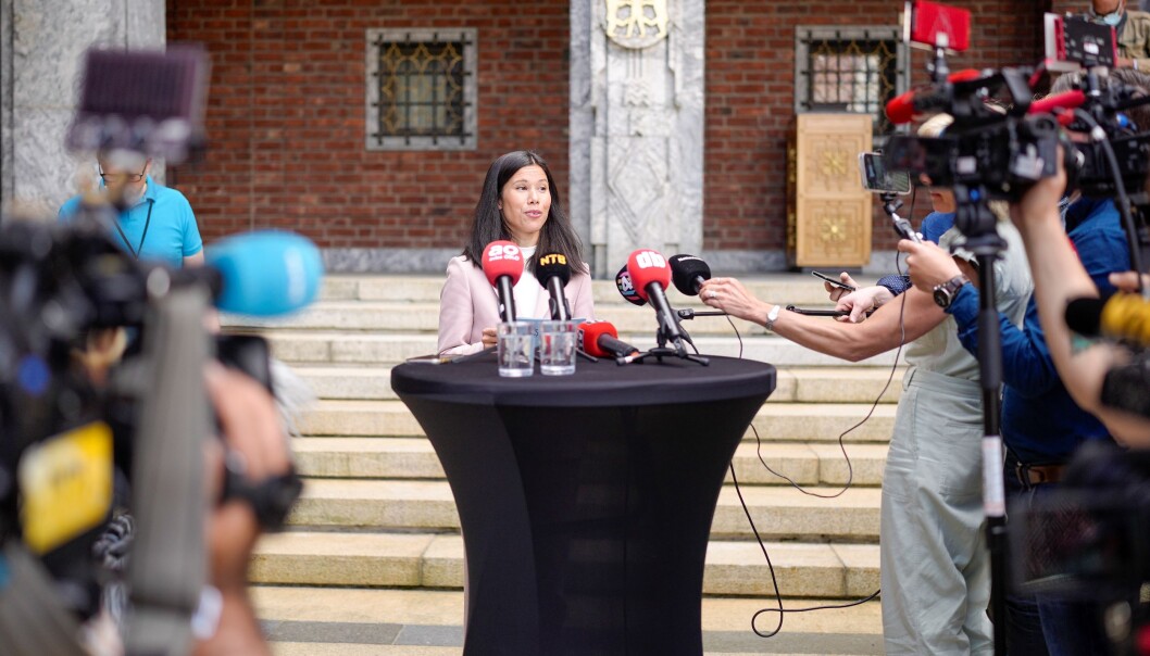 Enorm medieoppbud da Lan Marie Berg (MDG) fikk bystyreflertallet mot seg og byrådet valgte å gå av sist onsdag. Enorm medieoppbud da Lan Marie Berg (MDG) fikk bystyreflertallet mot seg og byrådet valgte å gå av sist onsdag.