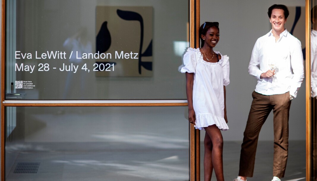 Åpningsutstillingen på VI, VII inneholder skulpturer og malerier av de to amerikanske kunstnerne Landon Metz og Eva LeWitt. Åpningsutstillingen på VI, VII inneholder skulpturer og malerier av de to amerikanske kunstnerne Landon Metz og Eva LeWitt.