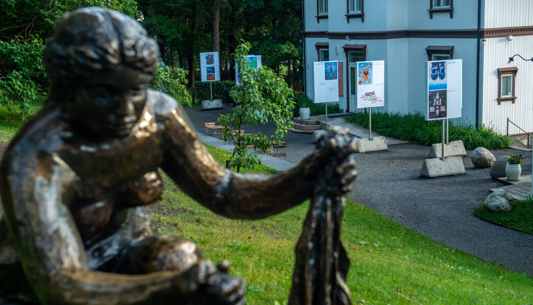 Halvparten av verkene som vises i utendørsutstillingen «A place in my mind» på Ekeberg er laget av kunstnere i Hope Project Art fra Afghanistan, Etiopia, Sør-Sudan og Iran. Den andre halvparten er laget av kunstnere fra Norge. Halvparten av verkene som vises i utendørsutstillingen «A place in my mind» på Ekeberg er laget av kunstnere i Hope Project Art fra Afghanistan, Etiopia, Sør-Sudan og Iran. Den andre halvparten er laget av kunstnere fra Norge.