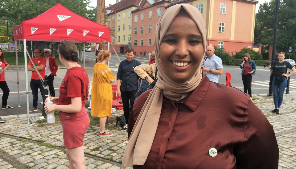 Andrekandidat for Oslo SV, Marian Hussein, lanserte partiets valgkamp ved Trikkestallen på Torshov. Hun gløder for å minske de sosiale forskjellene i byen.