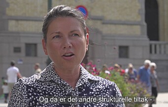 Heidi Nordby Lunde (H): – Vi trenger et levende bysentrum. Da må vi lage en plan for utviklingen av butikkene i Oslo sentrum. Se videoen