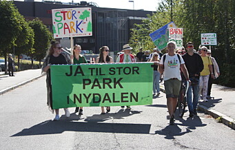 Marsjerte til folkemøte om park i Nydalen. - Skulle ikke vært nødvendig å samles til kamp her