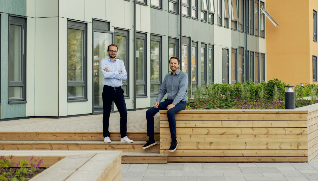 Prosjektleder Ørjan Hurv (t.v.) og daglig leder Ingemund Skålnes i OBOS Living Lab på Vollebekk. Prosjektleder Ørjan Hurv (t.v.) og daglig leder Ingemund Skålnes i OBOS Living Lab på Vollebekk.