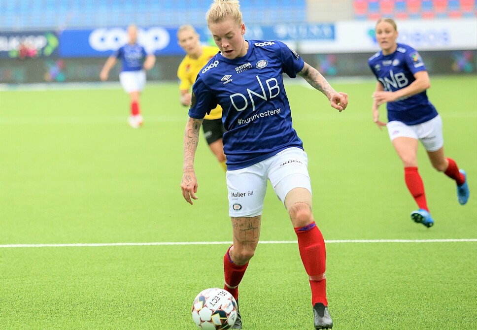 Marie Dølvik Markussen ar vært ute store deler av sesongen med skade. Nå er hun endelig tilbake, og stod bak mye av det Vålerenga skapte offensivt.