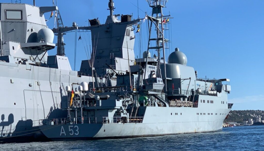 Tyske krigsskip ved havna i Oslo. Tyske krigsskip ved havna i Oslo.