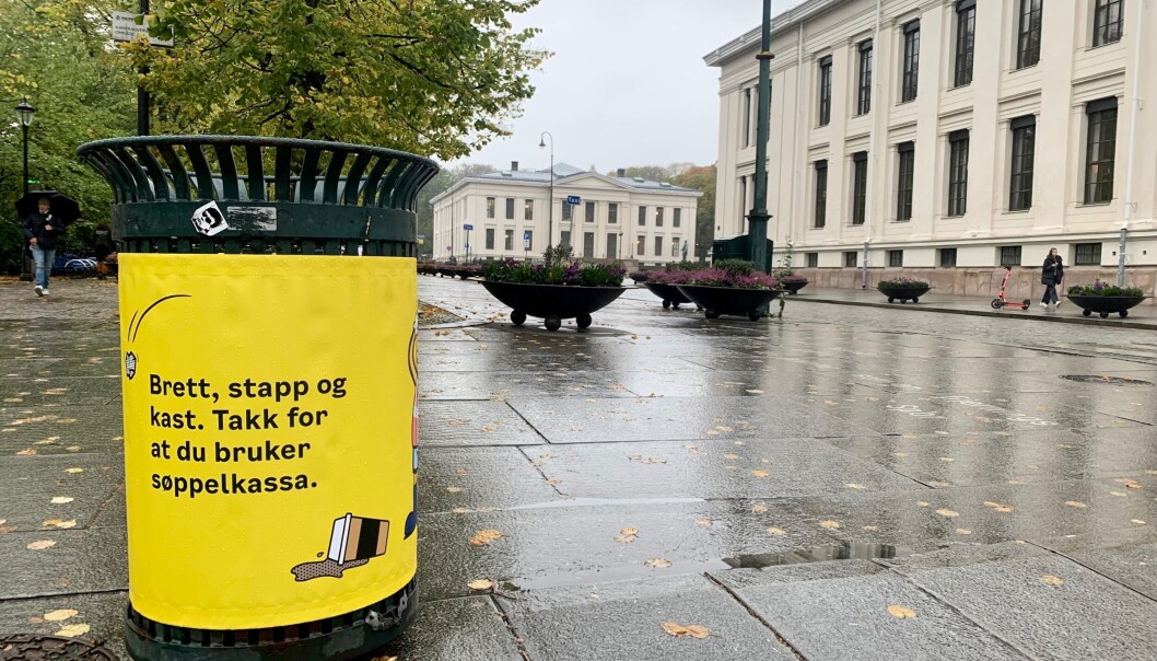 Sigarettsneiper og snusposer utgjør hele 60 prosent av avfallet i Oslo sentrum. Sigarettsneiper og snusposer utgjør hele 60 prosent av avfallet i Oslo sentrum.