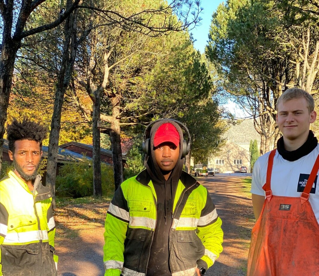 Fra venstre: Dejen Tekhlaberrhan Bakhit, Paine Mukama og Nicolai Herman Frich Møller. Fra venstre: Dejen Tekhlaberrhan Bakhit, Paine Mukama og Nicolai Herman Frich Møller.
