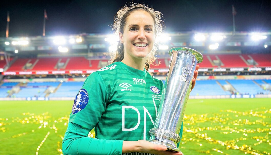 Vålerenga-keeper Hannah Seabert forlater østkantklubben etter denne sesongen. — Årets cupfinale er nok mitt beste mine, sier hun. Vålerenga-keeper Hannah Seabert forlater østkantklubben etter denne sesongen. — Årets cupfinale er nok mitt beste mine, sier hun.