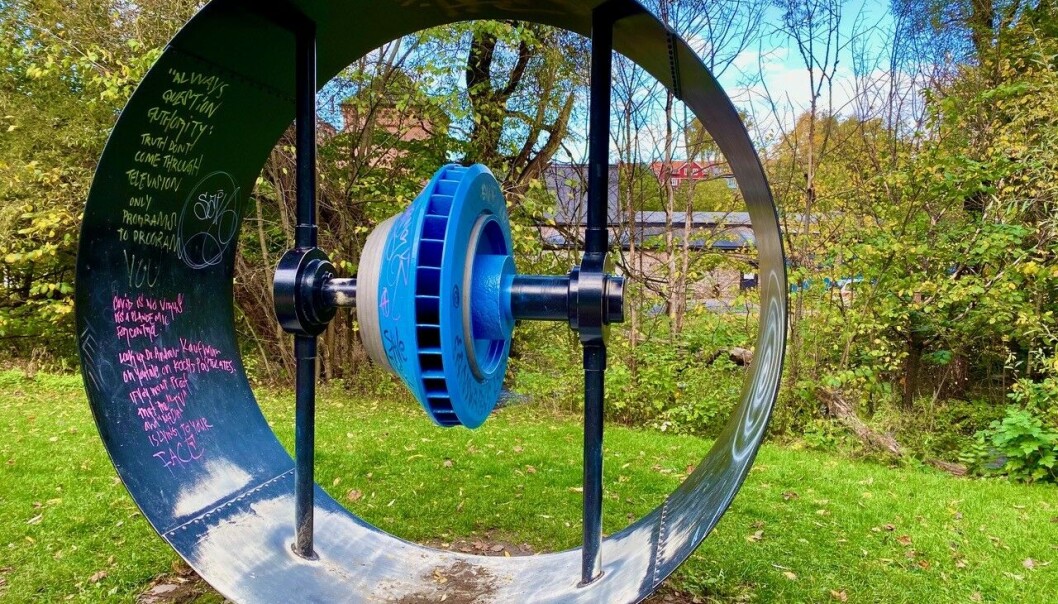 Spor av industritida på Kværner Bruks område. Spor av industritida på Kværner Bruks område.