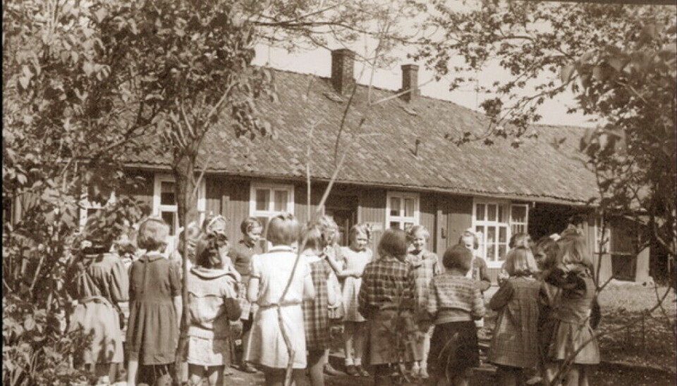 Fra Biermannsgården 1944, den gang provisorisk undervisningslokale for Sagene skole - under okkupasjonen 1940-45.