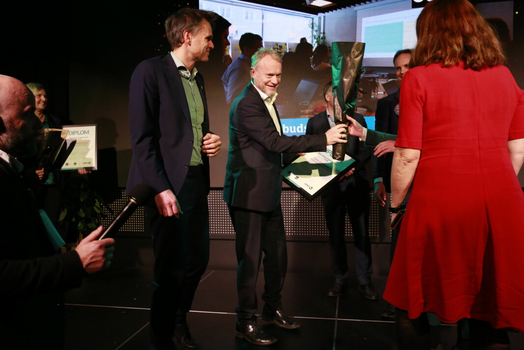 Oslos politiske ledelse var til stede og mottok prisen for årets lokale klimatiltak.