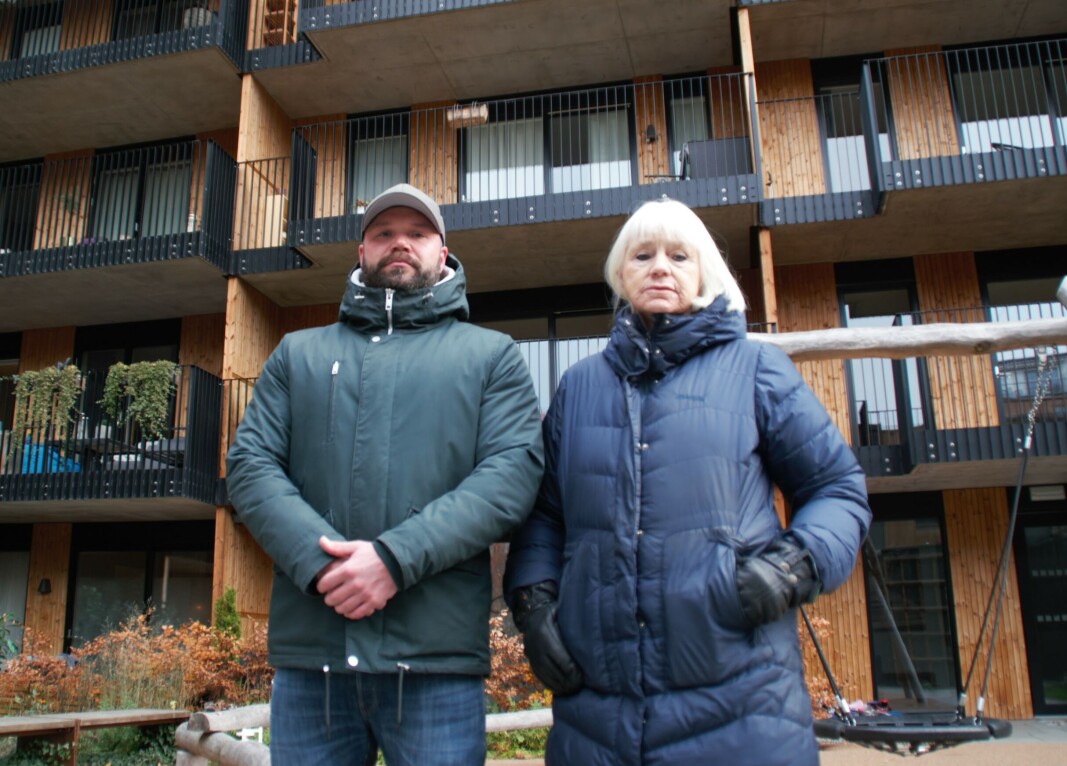 — Vi synes det er på sin plass at OBOS beklager for forholdene overfor våre beboere, sier styreleder Marius Tangnes i Kværnerdammen borettslag. — Vi synes det er på sin plass at OBOS beklager for forholdene overfor våre beboere, sier styreleder Marius Tangnes i Kværnerdammen borettslag.