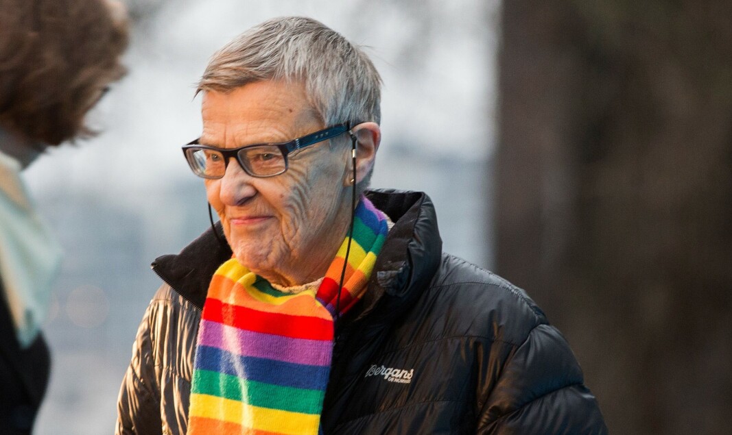 — Kim Friele gjorde samfunnet rausere og mer inkluderende for oss alle, sier statsminister Jonas Gahr Støre (Ap). — Kim Friele gjorde samfunnet rausere og mer inkluderende for oss alle, sier statsminister Jonas Gahr Støre (Ap).