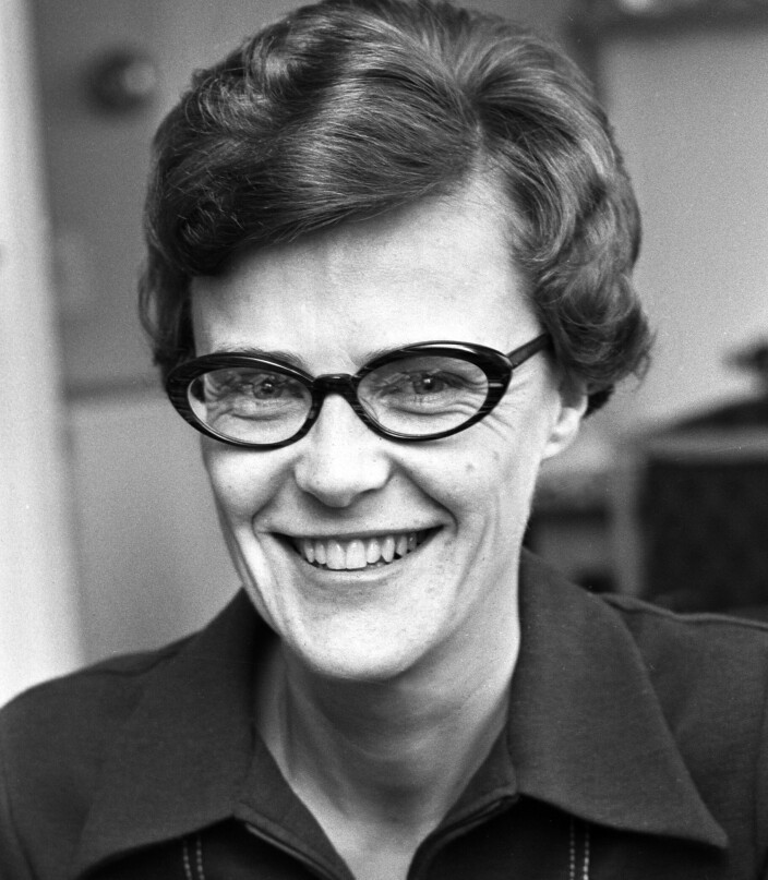 Kim Friele i 1971 da hun var generalsekretær i homoforbundet «Det Norske Forbund av 1948». På dette tidspunktet var homofili fremdeles forbudt i Norge. Kim Friele i 1971 da hun var generalsekretær i homoforbundet «Det Norske Forbund av 1948». På dette tidspunktet var homofili fremdeles forbudt i Norge.