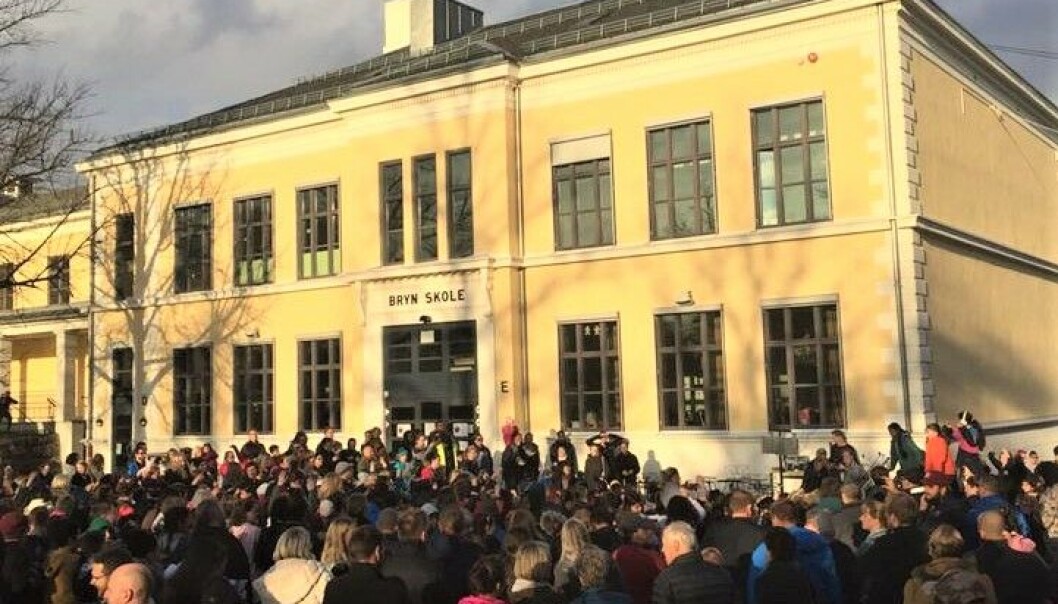 — Vi gjør det beste vi kan for elevene i den situasjonen vi er i, sier rektor Cecilie Raddum ved Bryn skole. — Vi gjør det beste vi kan for elevene i den situasjonen vi er i, sier rektor Cecilie Raddum ved Bryn skole.