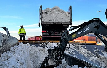 Snøsmelteranlegget i Oslo havn i ferd med å passere gamle snørekorder for smelting og rensing av snø fra Oslos gater