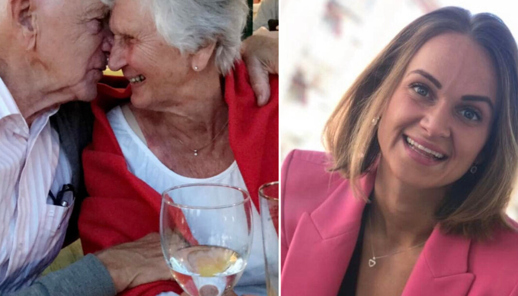 — Dette er mormor og morfar. De er ikke lenger like raske som før, men se på kjærligheten som lever mellom dem, skriver Charlotte Thøgersen. — Dette er mormor og morfar. De er ikke lenger like raske som før, men se på kjærligheten som lever mellom dem, skriver Charlotte Thøgersen.