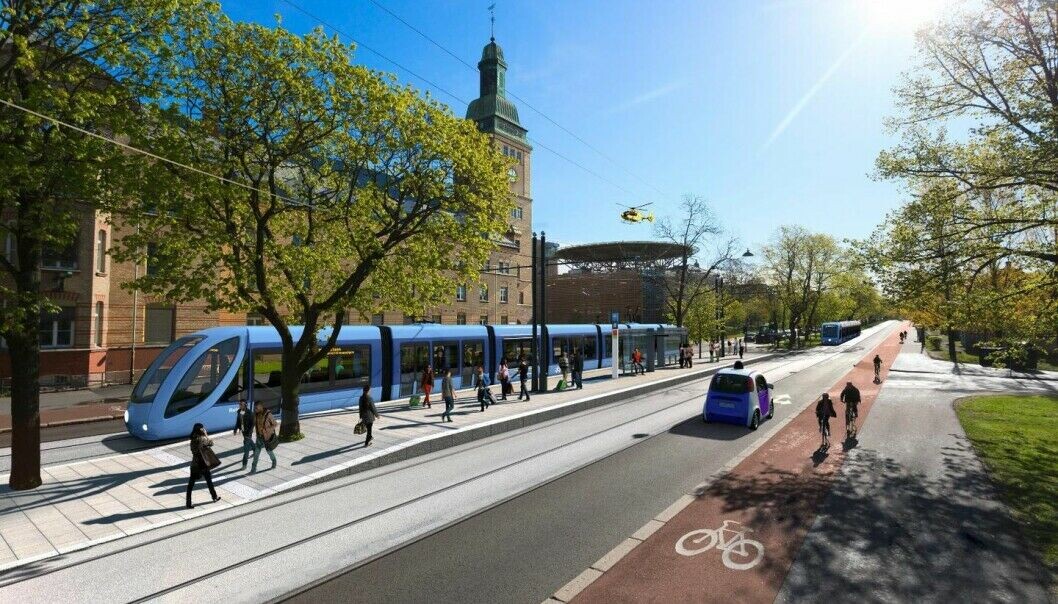 Slik var ny trikketrasé illustrert i en tidligere utredning. Nå er en ny utredning i gang der også monsterbuss vurderes mellom Carl Berner og Majorstua. Slik var ny trikketrasé illustrert i en tidligere utredning. Nå er en ny utredning i gang der også monsterbuss vurderes mellom Carl Berner og Majorstua.