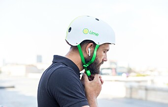 Lime tilbyr billigere tur på elsparkesykkelen om du kjører med hjelm