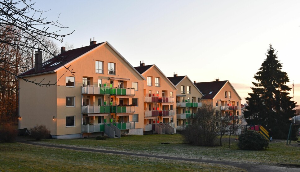 Boligprisene vokste svært raskt ved starten av det nye året i Oslo. Her leiligheter fra Christophers vei på Tåsen.