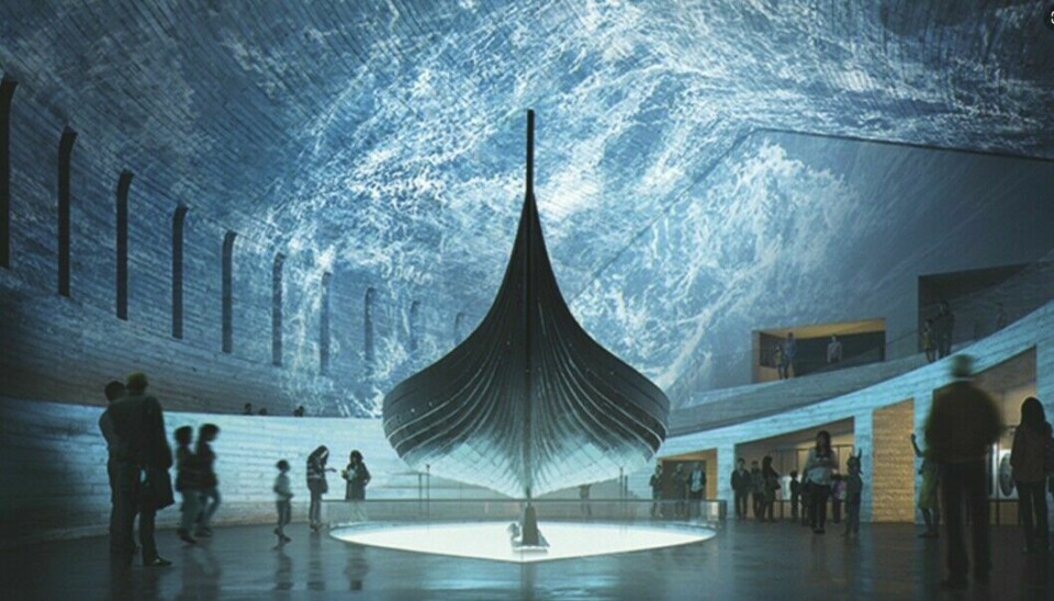 Slik kan det bli seende ut i nytt Vikingtismuseum på Bygdøy. Statsbygg skal nå se på muligheter for kutt som vil redusere kostadene til å holde seg innenfor gjeldende ramme på 2,14 milliarder kroner.