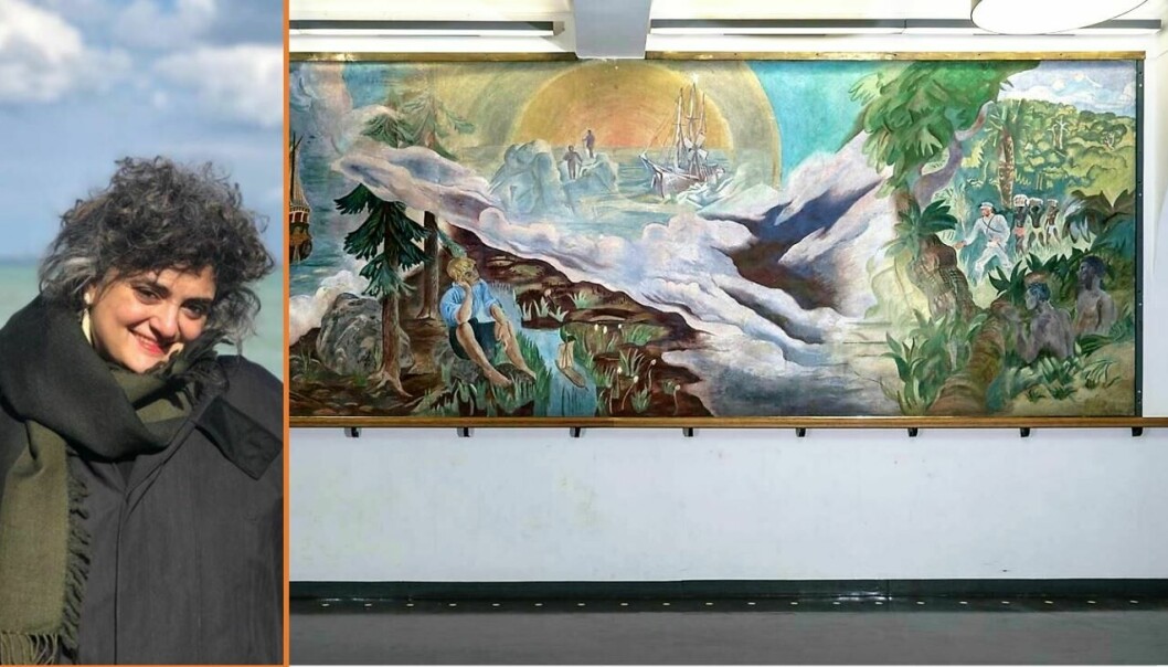 Inntil videre bør fresken «Geografien» bli dekket til av en gardin, mener Rana Issa.