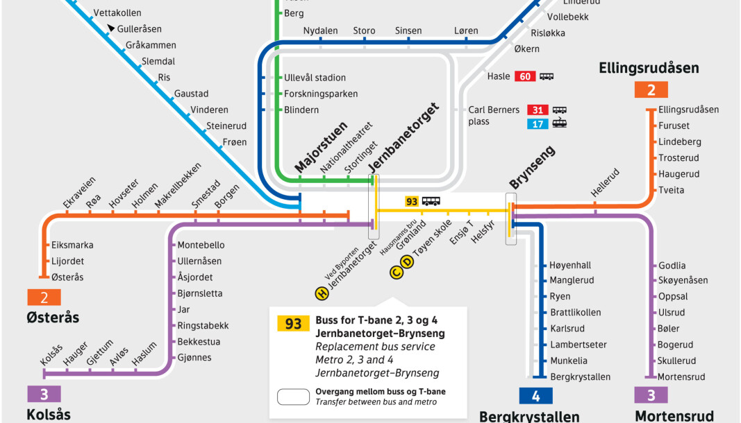 Det blir endringer på T-banen på kveldstid fra søndag–torsdag. Det blir endringer på T-banen på kveldstid fra søndag–torsdag.